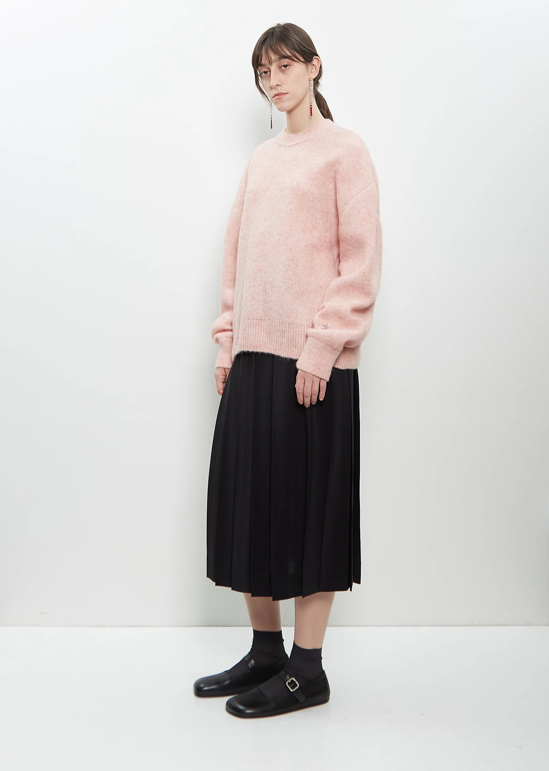 Alpaca Merino Wool Knit Jumper — Rose