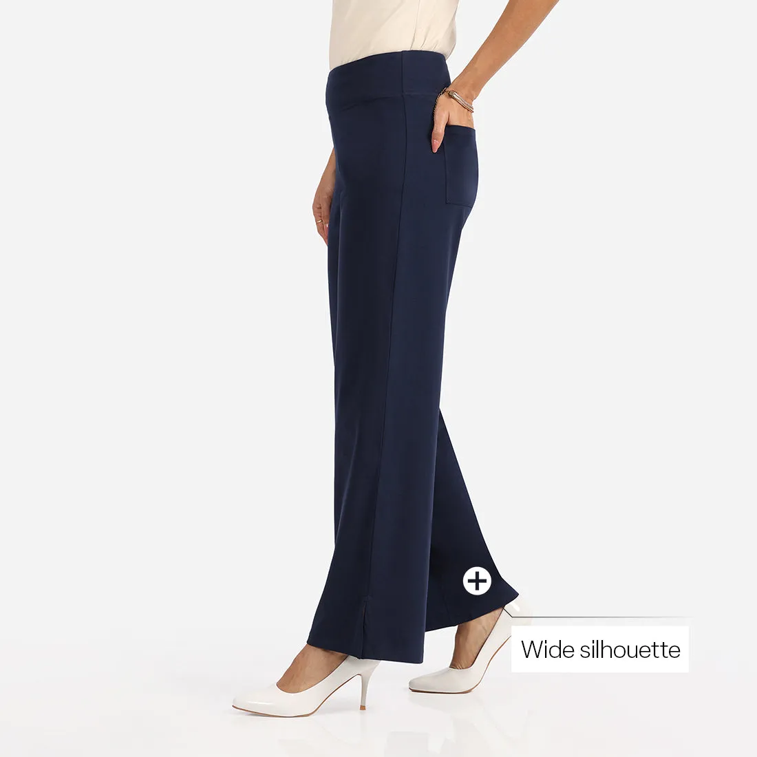 AM:PM Cotton Wide Legged Pants - Lite Tall