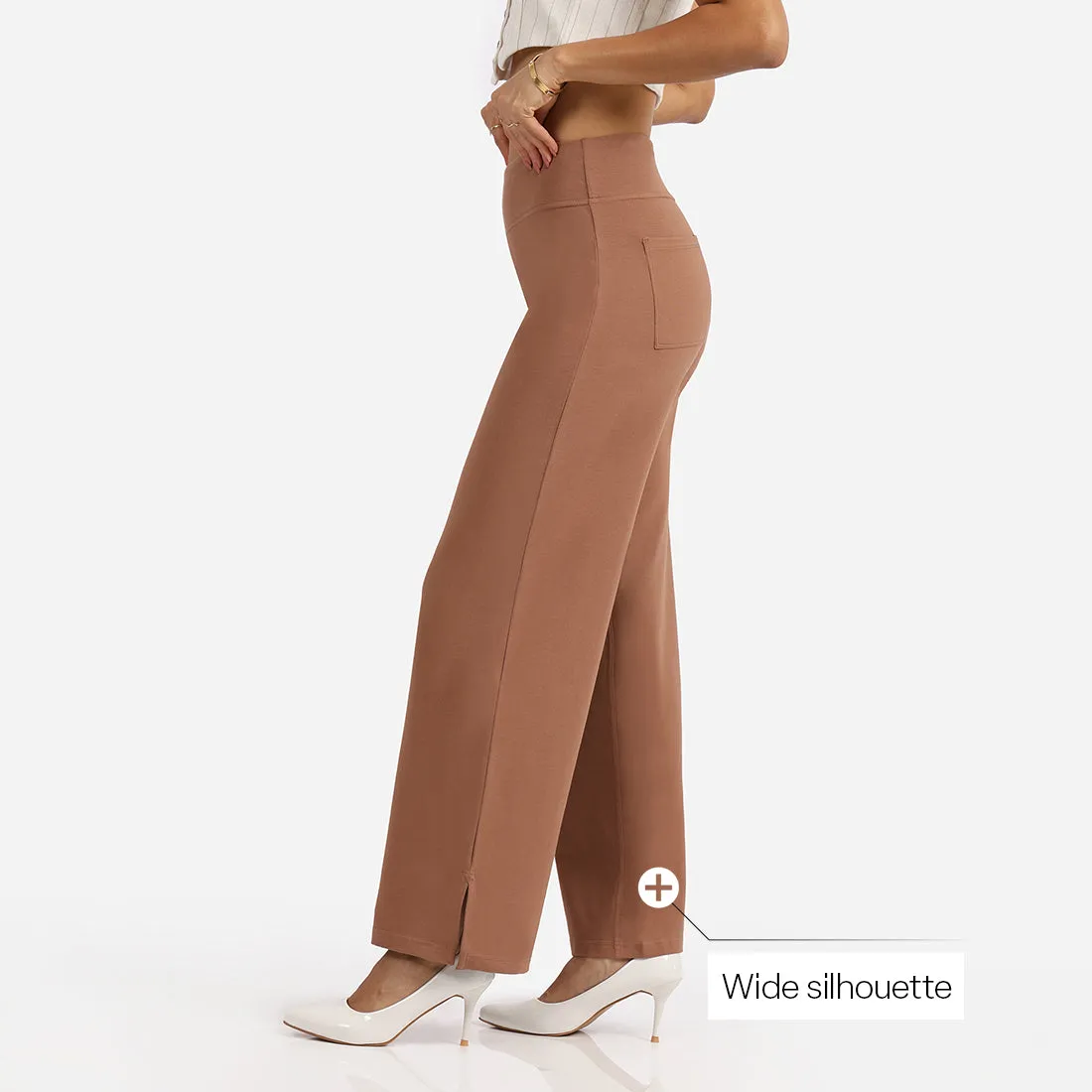 AM:PM Cotton Wide Legged Pants - Lite Tall