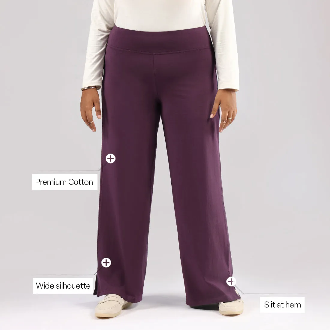 AM:PM Cotton Wide Legged Pants - Lite Tall