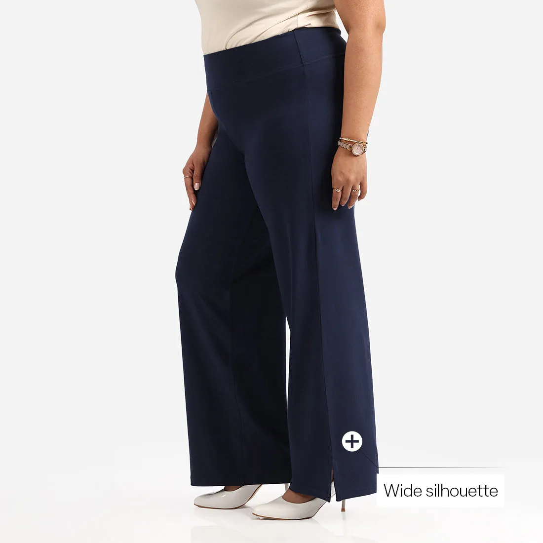 AM:PM Cotton Wide Legged Pants - Lite Tall