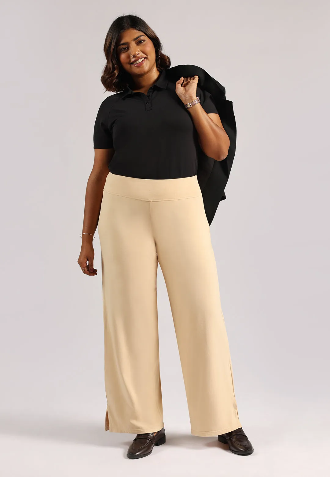 AM:PM Cotton Wide Legged Pants - Lite Tall