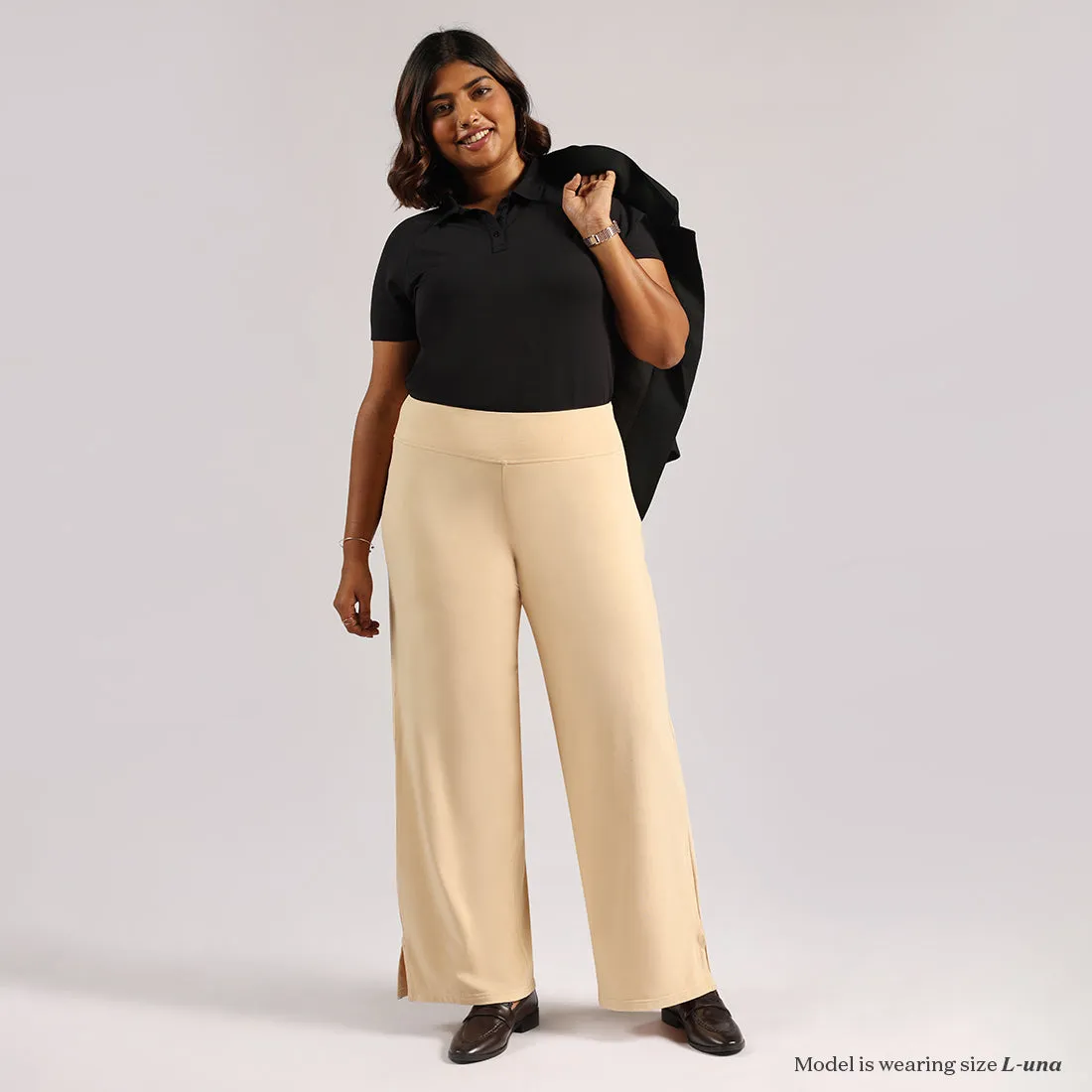 AM:PM Cotton Wide Legged Pants - Lite Tall