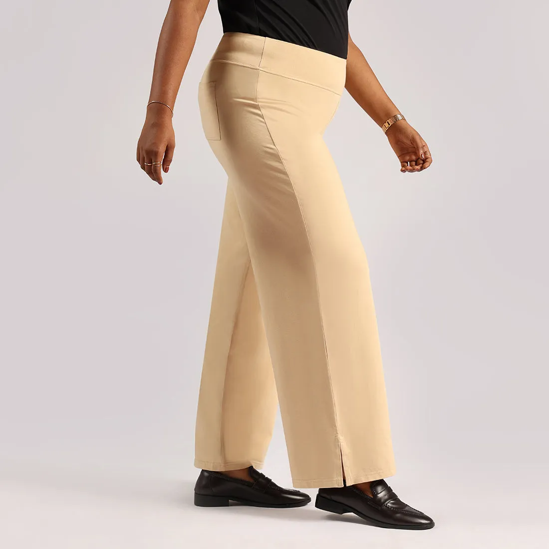 AM:PM Cotton Wide Legged Pants - Lite Tall