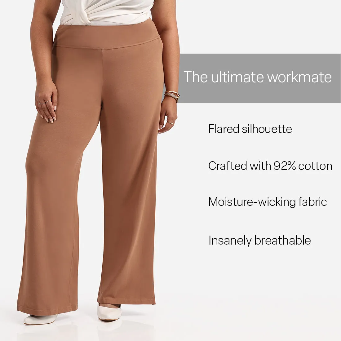 AM:PM Cotton Wide Legged Pants - Lite Tall