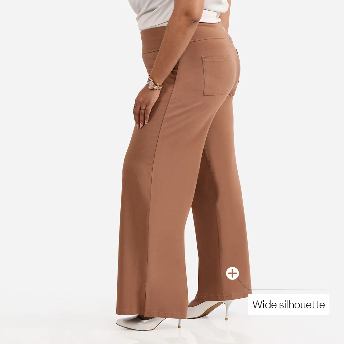 AM:PM Cotton Wide Legged Pants - Lite Tall