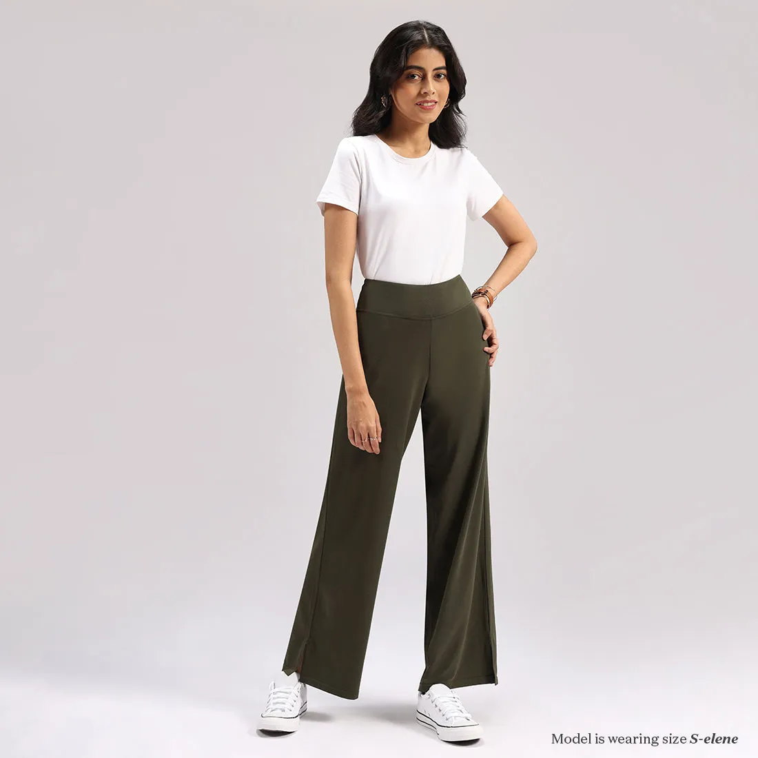 AM:PM Cotton Wide Legged Pants - Lite Tall