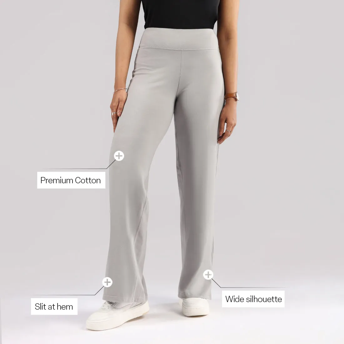 AM:PM Cotton Wide Legged Pants - Lite Tall