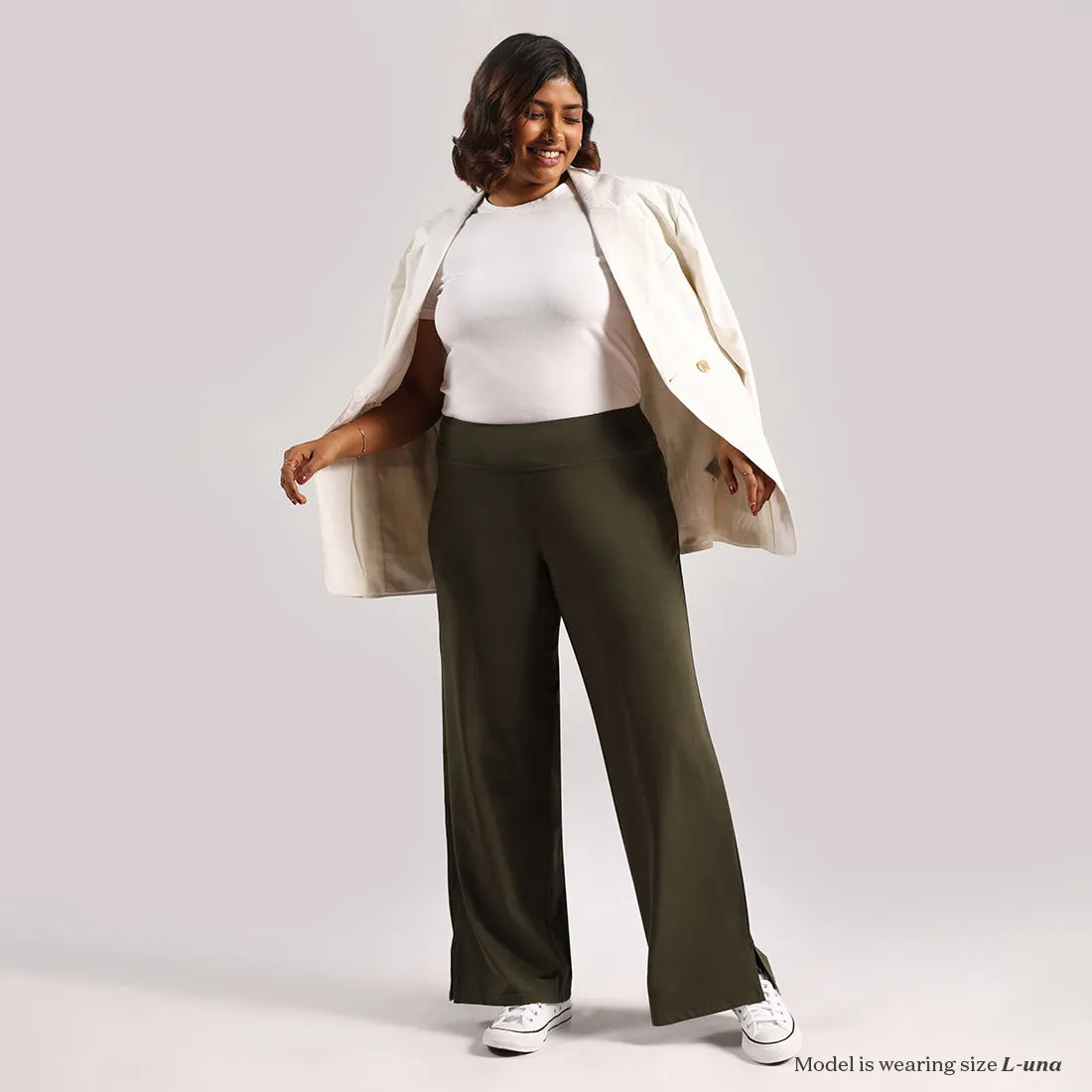 AM:PM Cotton Wide Legged Pants - Lite Tall