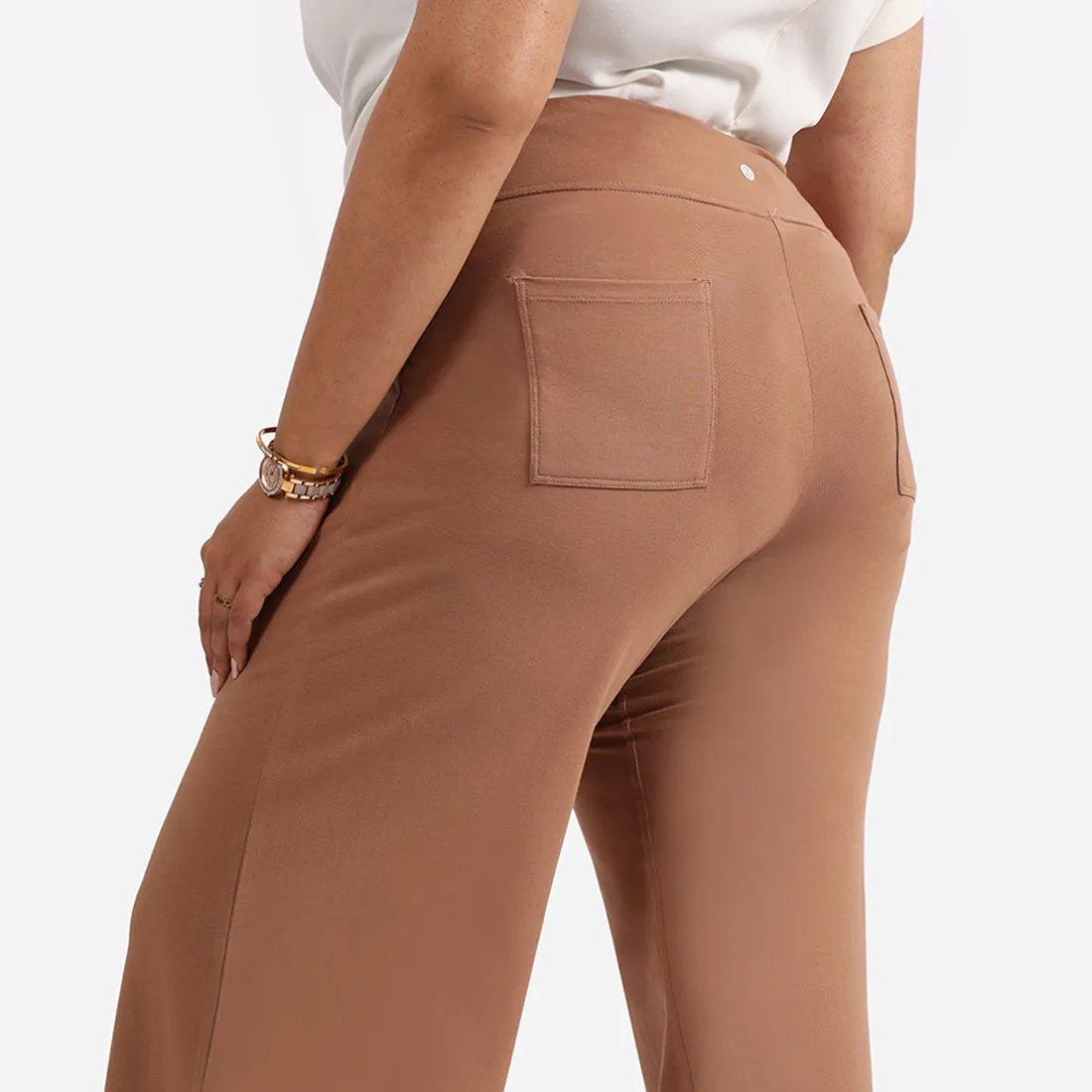 AM:PM Cotton Wide Legged Pants - Lite Tall