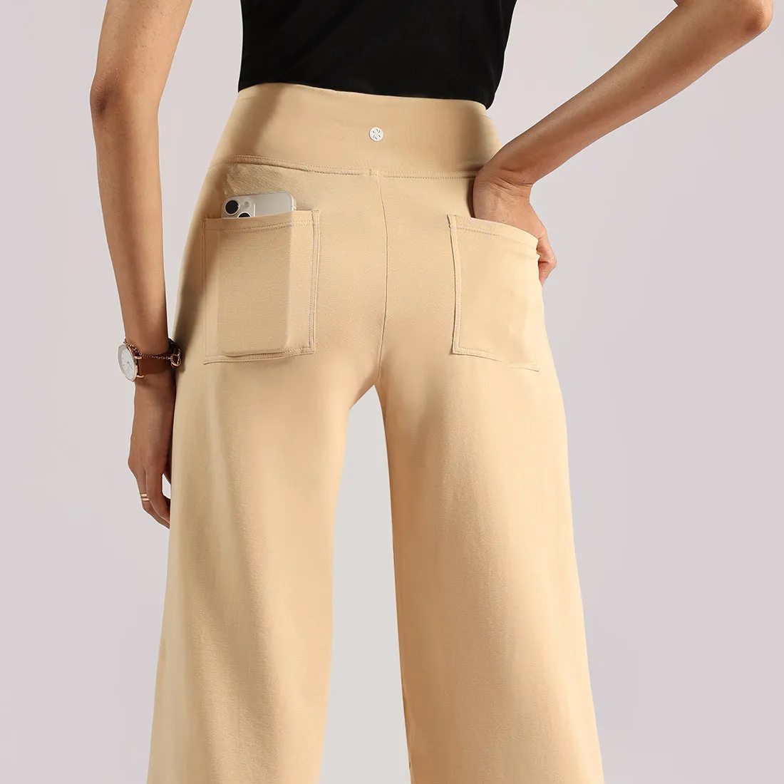 AM:PM Cotton Wide Legged Pants - Lite Tall