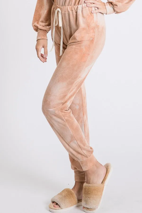 Apricot Tie Dye Joggers*