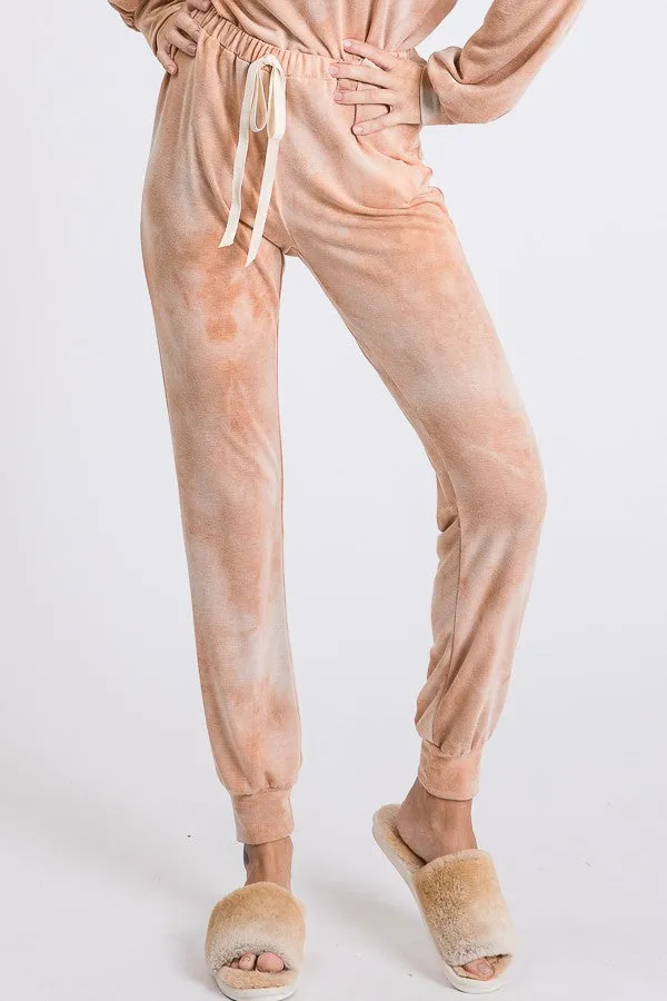 Apricot Tie Dye Joggers*