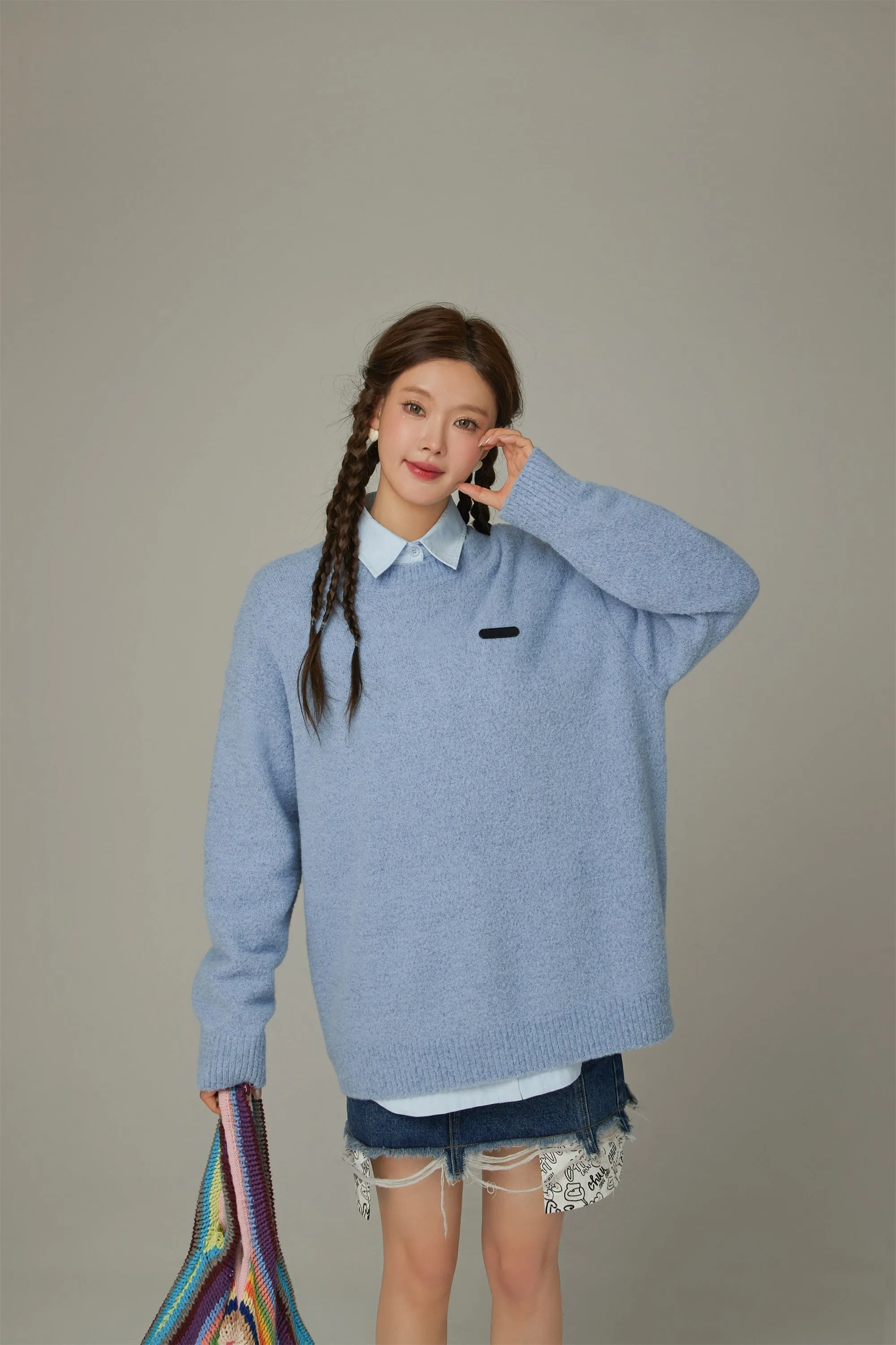 Basic Loose Fit Knit Sweater