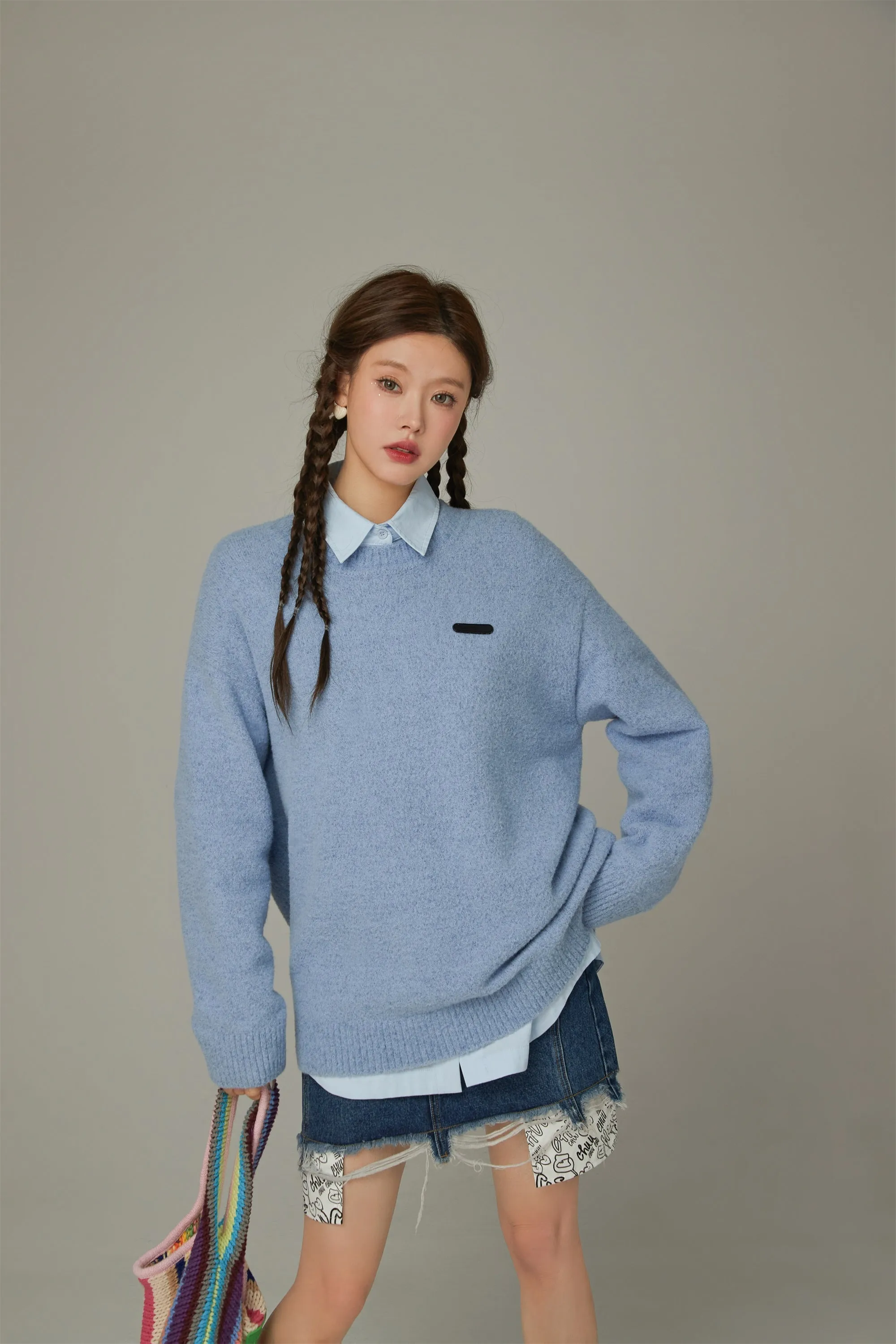 Basic Loose Fit Knit Sweater