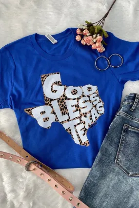 BC GOD BLESS TEXAS- ROYAL BLUE