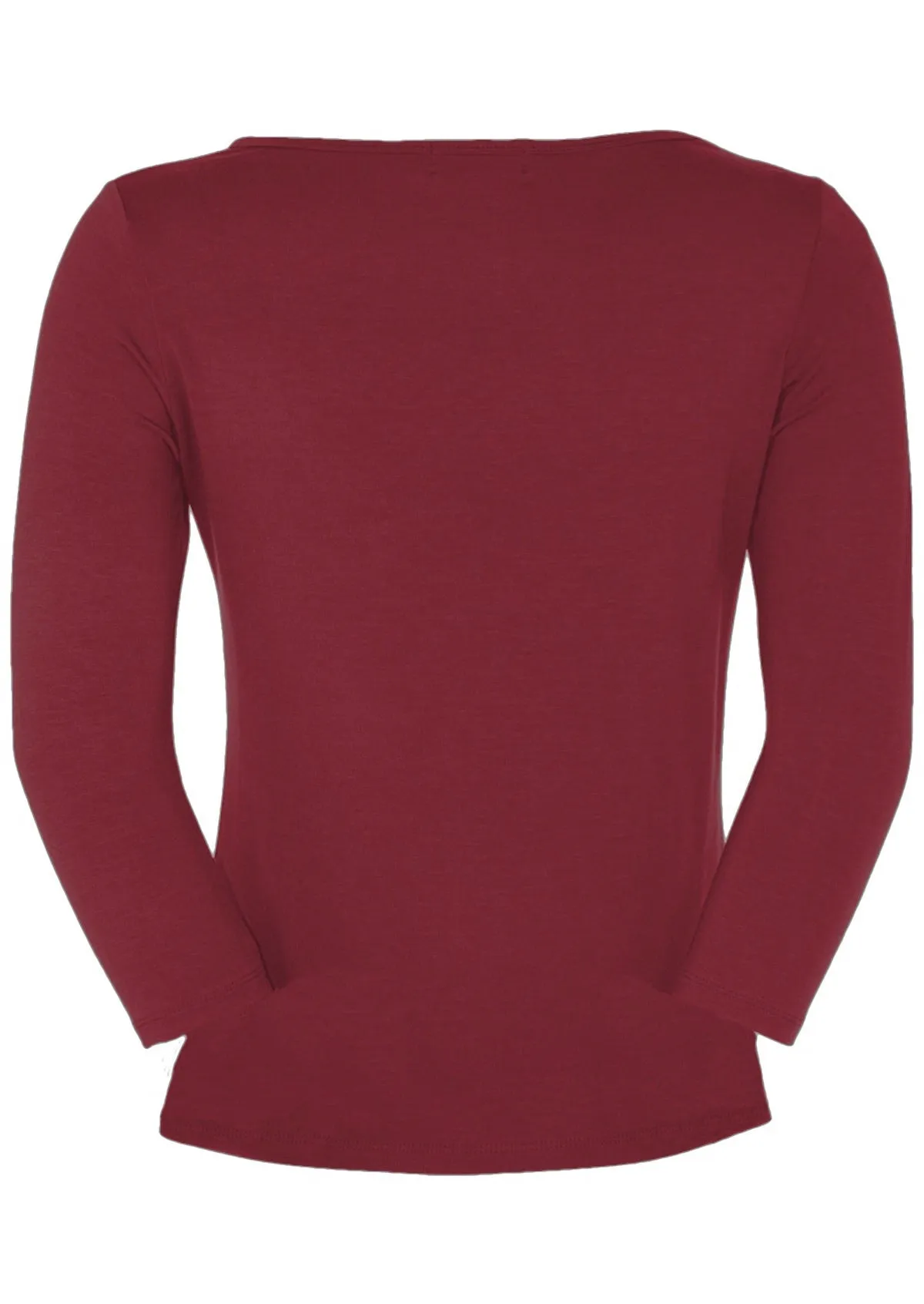 Boat Neck Top Maroon