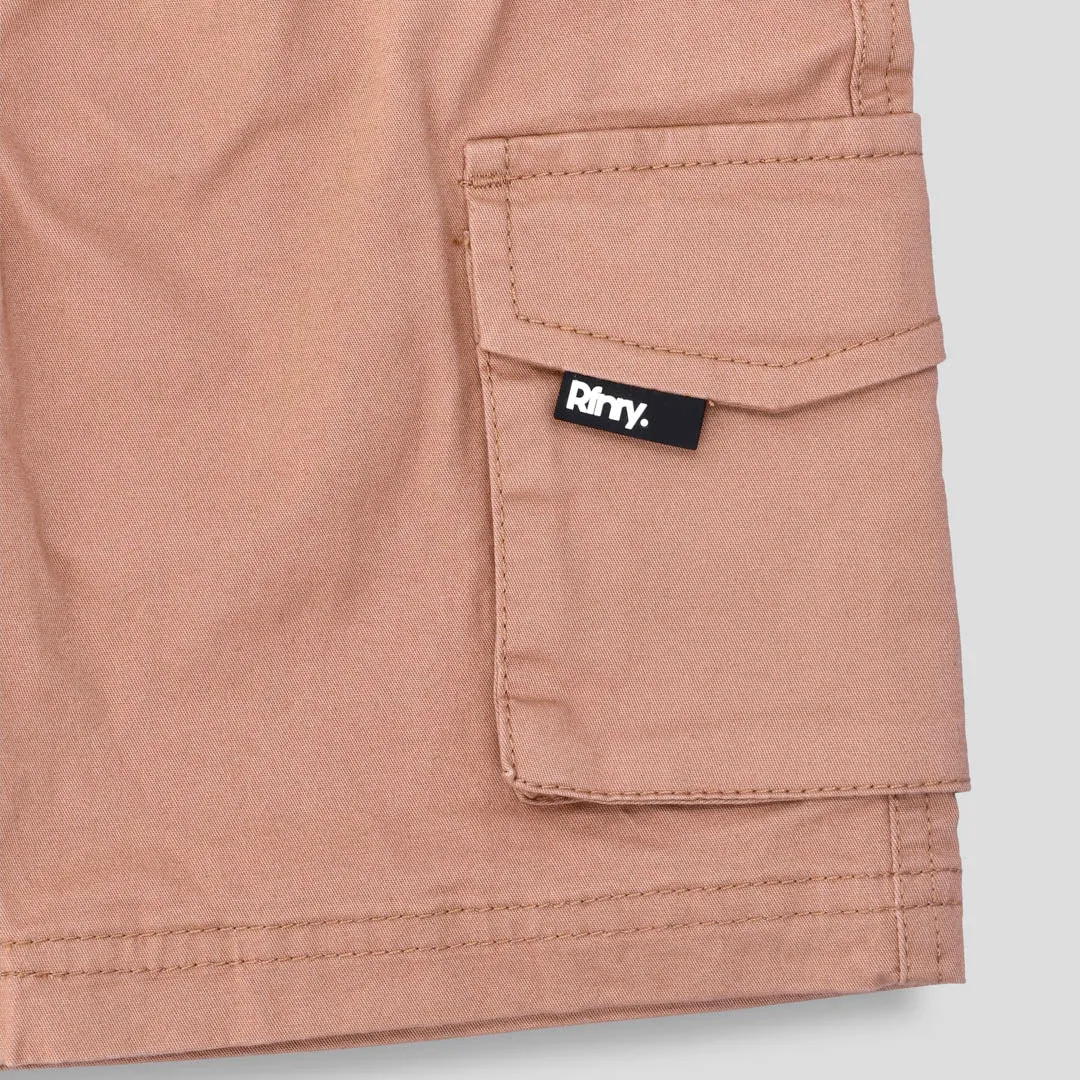 Boys Cargo Shorts _ 153129 _ Biscuit