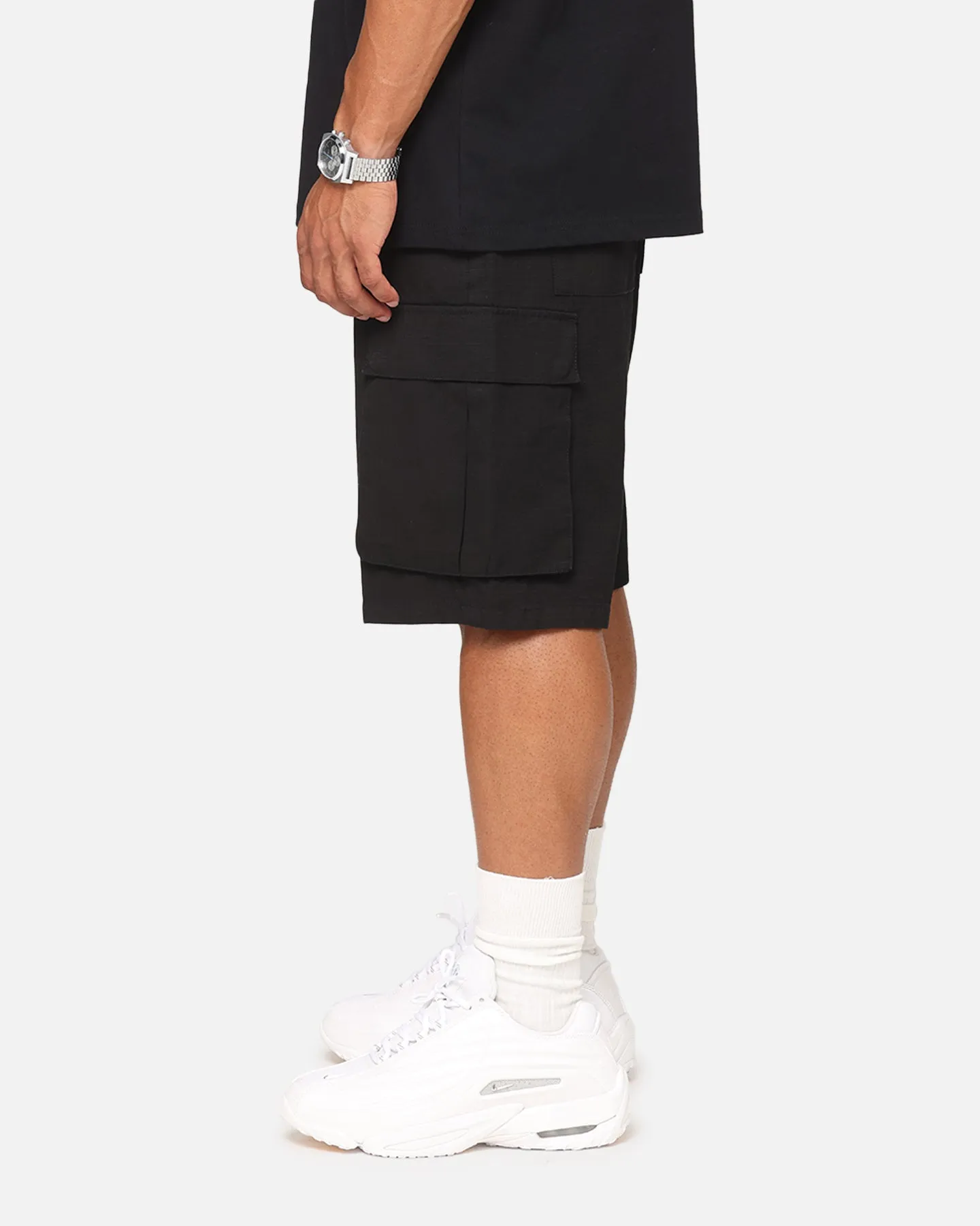 Carre Tactical Baggy Cargo Shorts Black