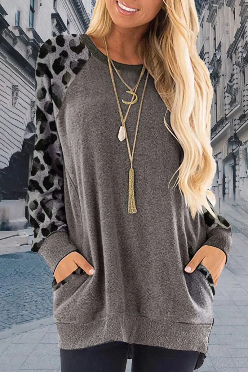 Casual Elegant Solid Contrast O Neck Tops