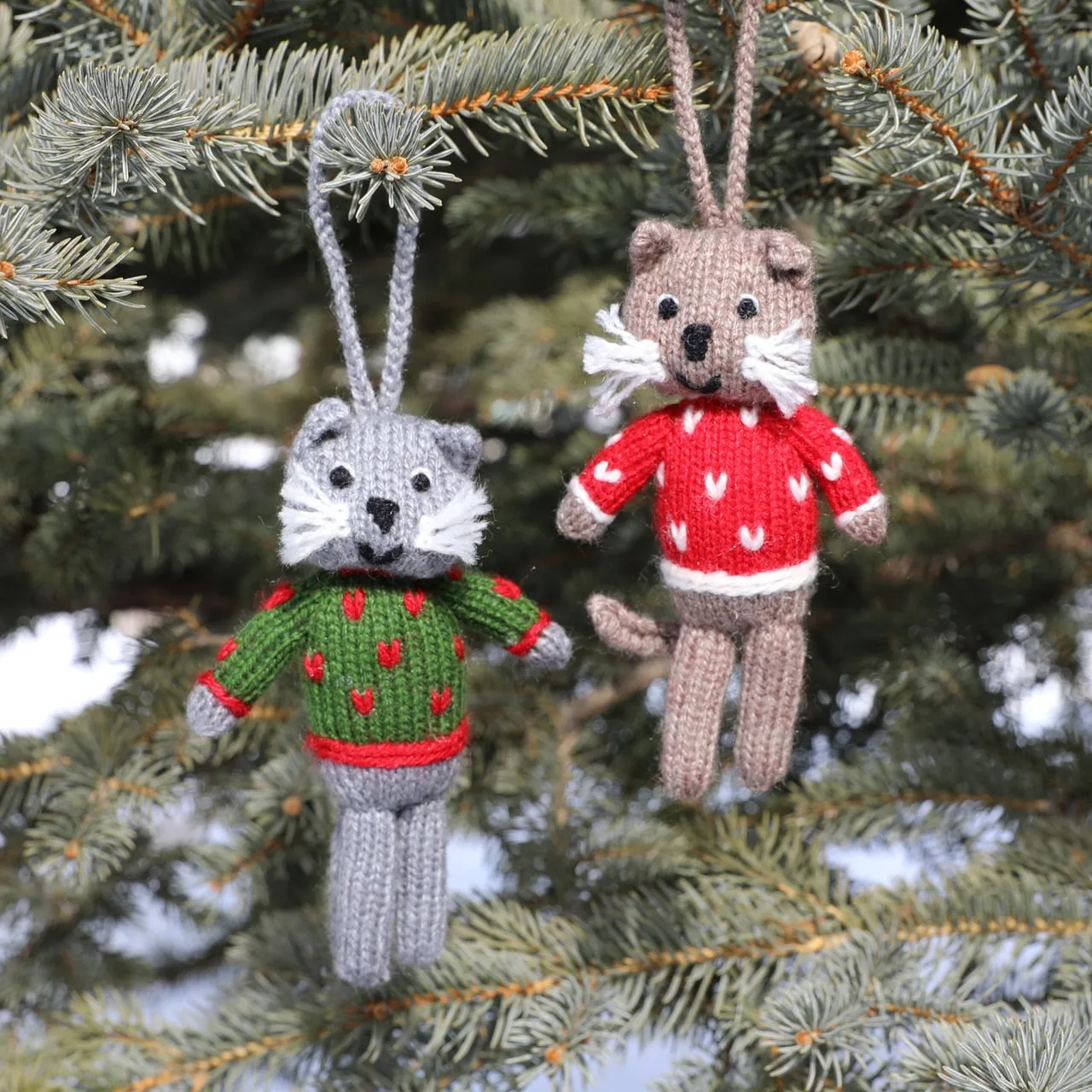 Cat in a Holiday Sweater Ornament