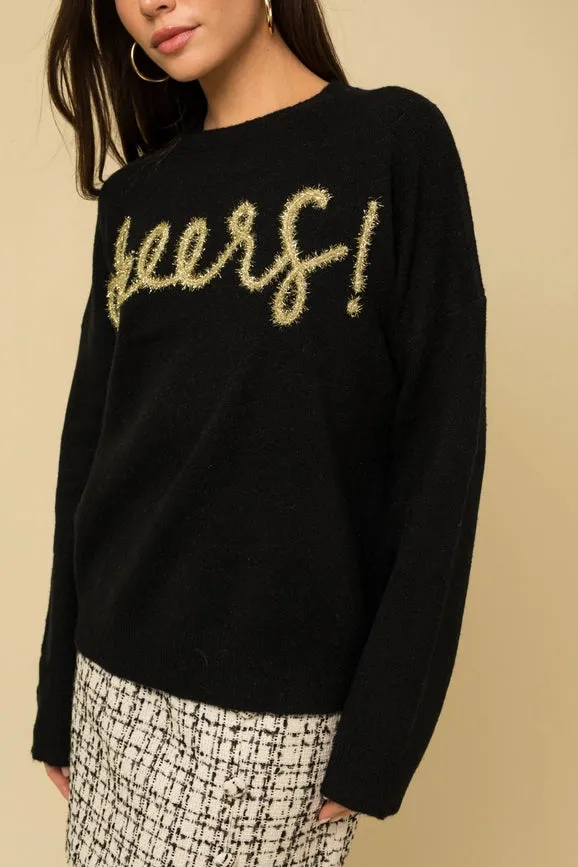 Cheers Pullover Sweater Black