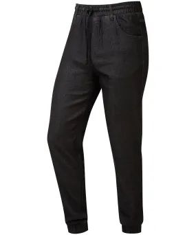 Chefs artisan jogger bottoms | Black Denim