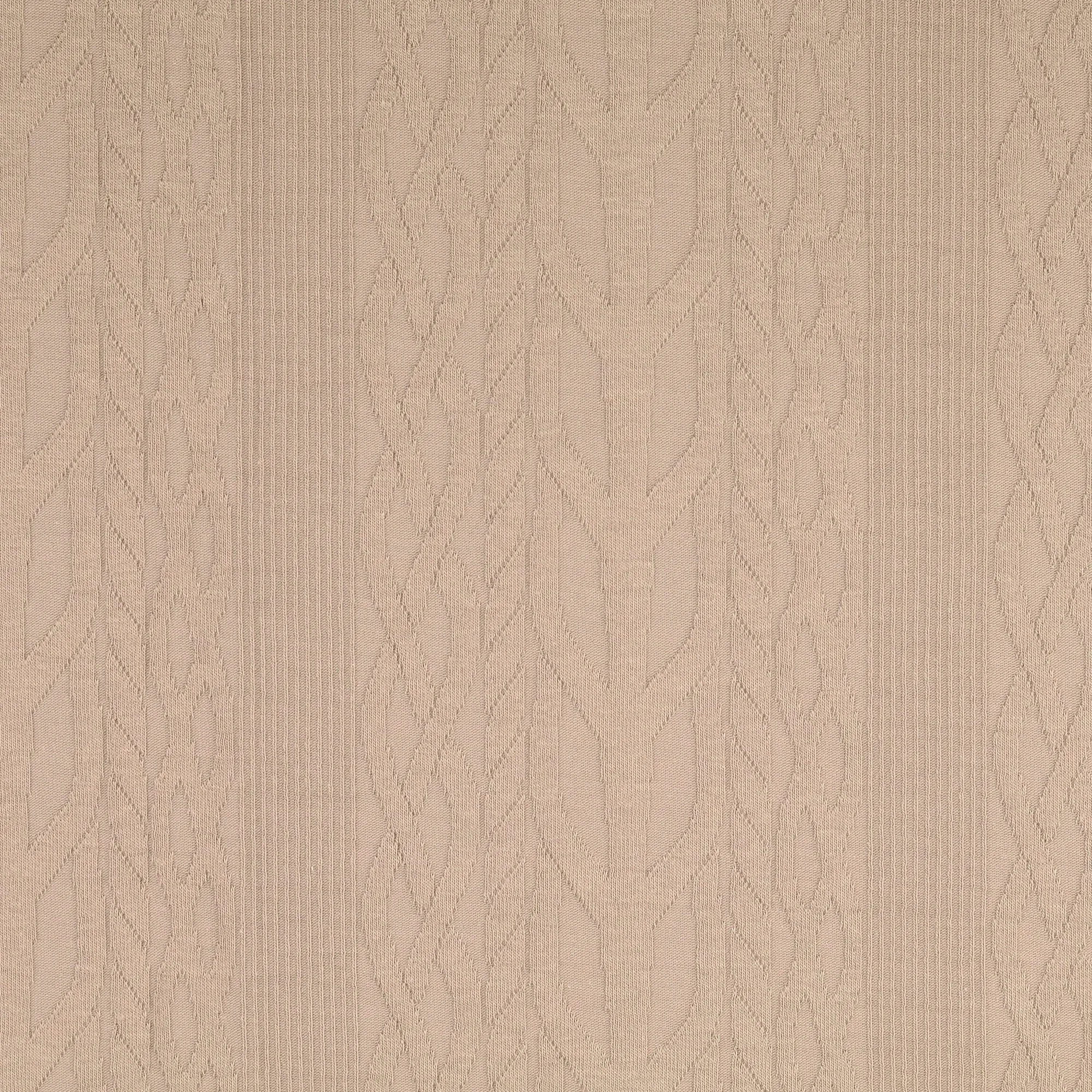 Cotton Cable Knit Fabric in Beige