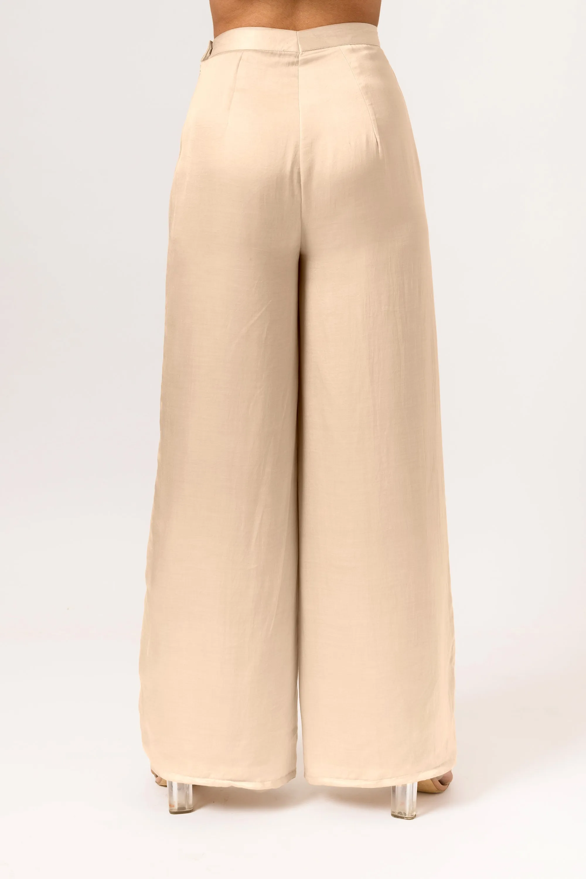 Ecru Wide Legged Pants