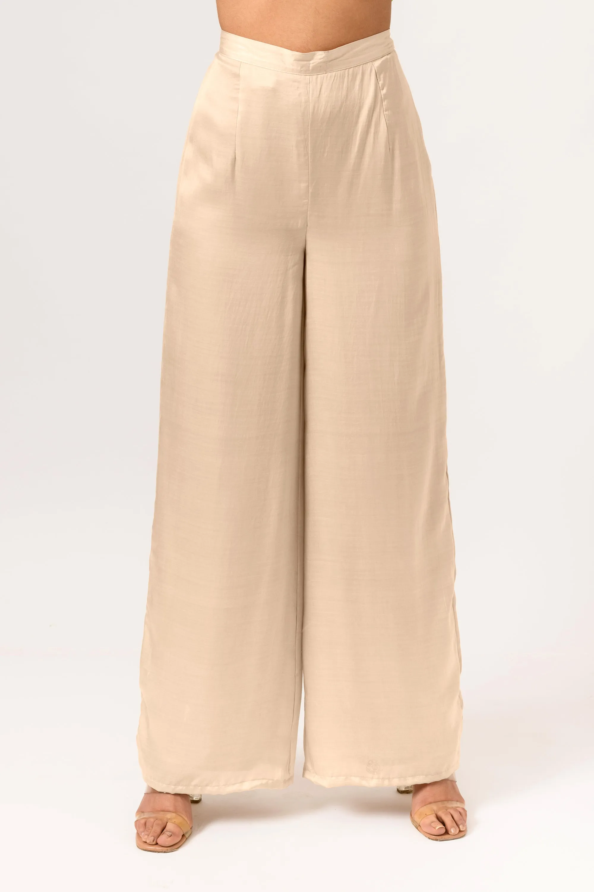 Ecru Wide Legged Pants