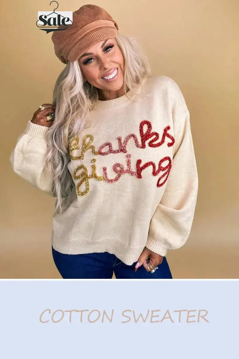 Festive Cotton Charm Holiday Pullover Sweater