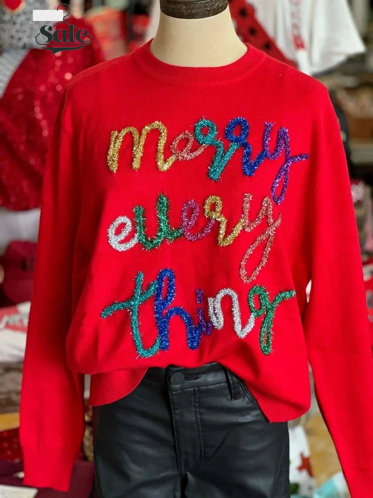 Festive Cotton Charm Holiday Pullover Sweater