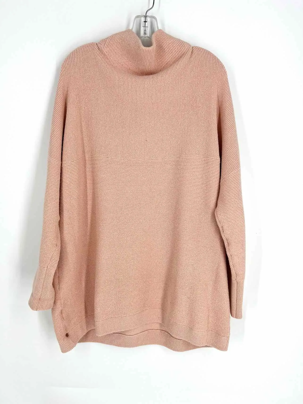 Free People Size M Blush Ribbed Knit Sweaters Sweater