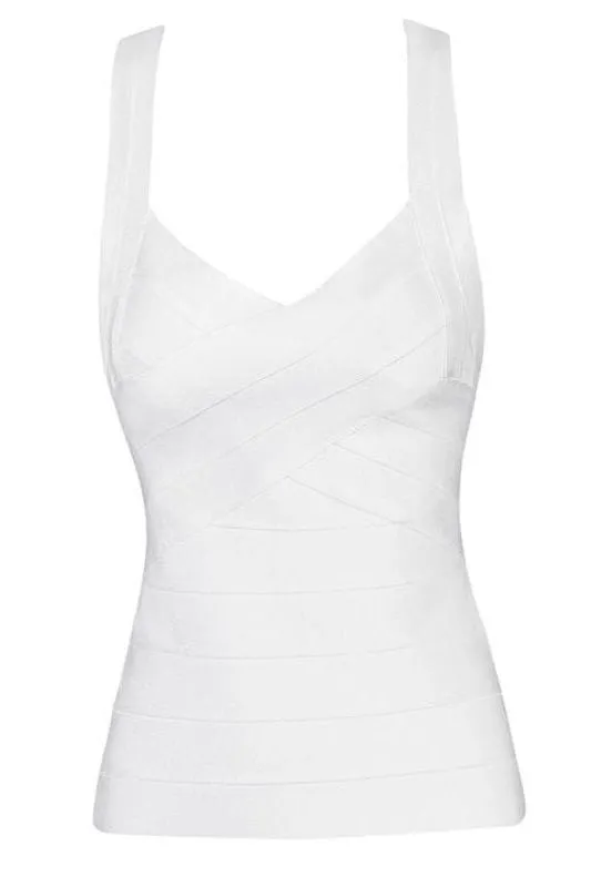 Jay Bandage Top - Pearl White