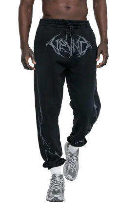 JOGGERS GRAY VEINS GRAPHIC - Black