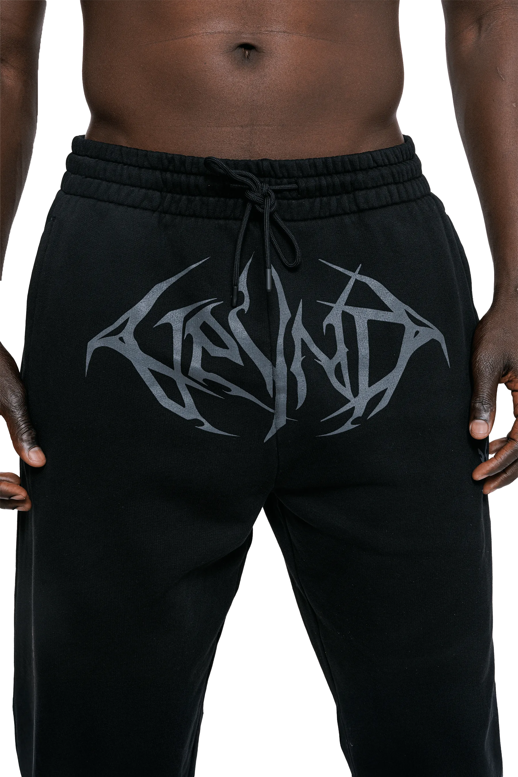 JOGGERS GRAY VEINS GRAPHIC - Black