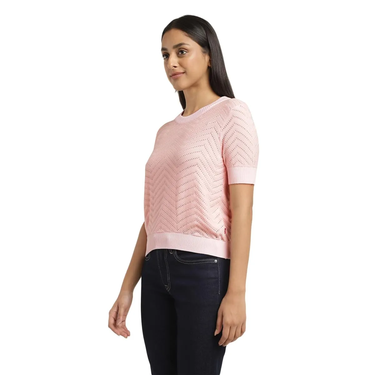 Levi's Women's Cotton Blend Modern Sweater (Pink)