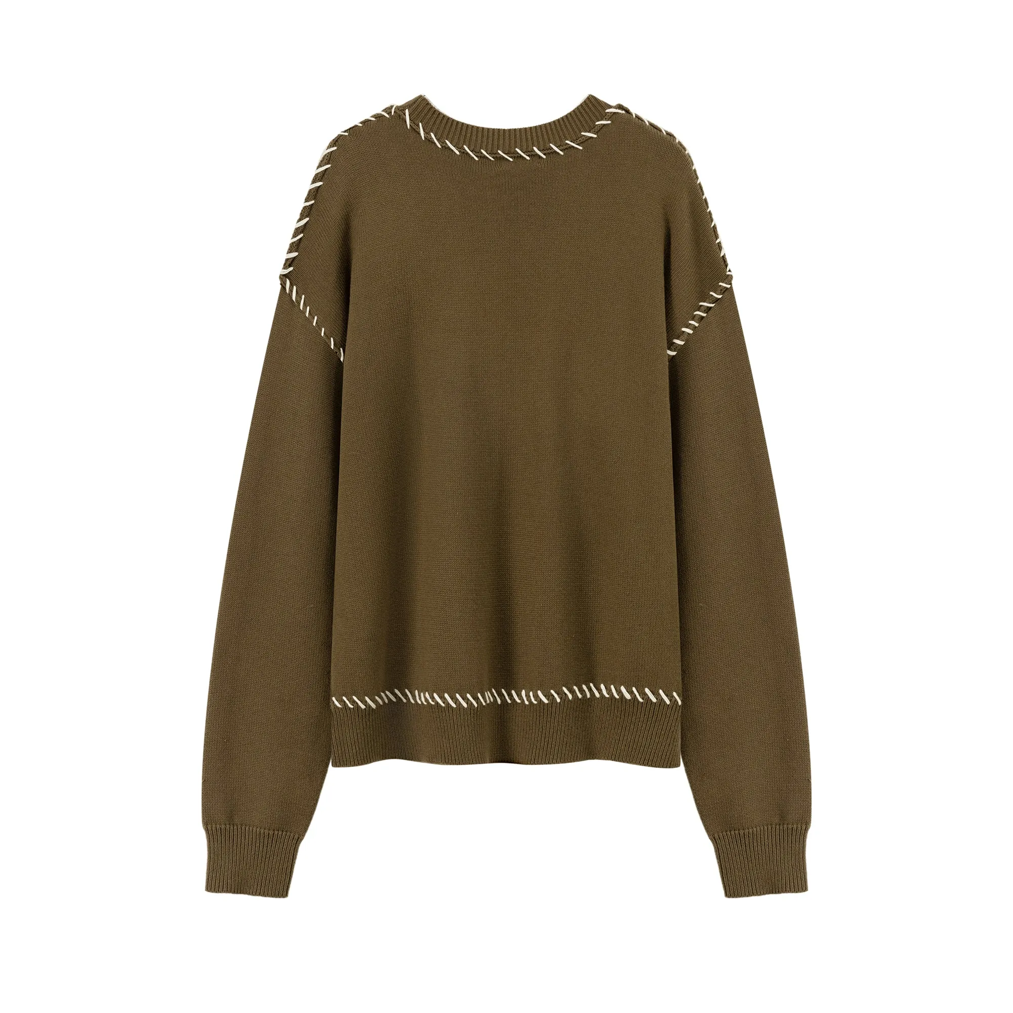 Logo Boxy Stitch Knit Sweater