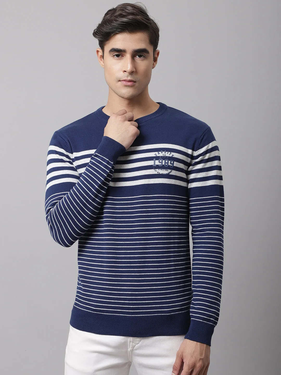 Men Ink Blue Sweater