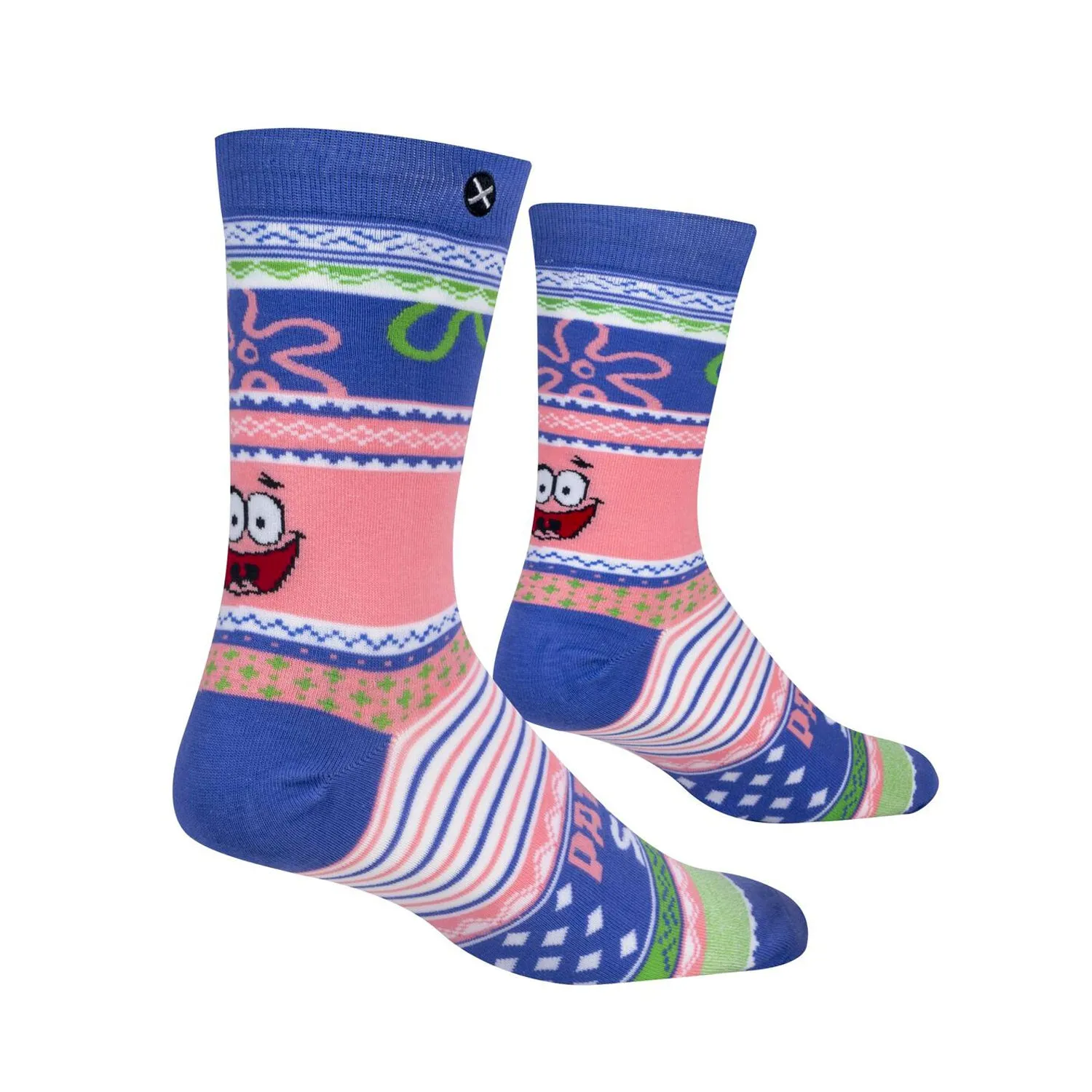 Odd Sox Men's Crew Socks - Patrick Sweater (Spongebob Squarepants)