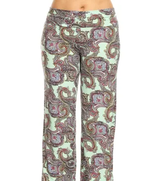 Paisley Printed Palazzo Pants | Mint Paisley