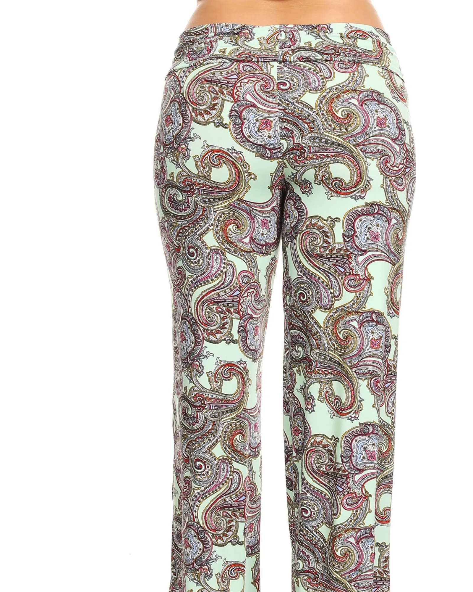 Paisley Printed Palazzo Pants | Mint Paisley