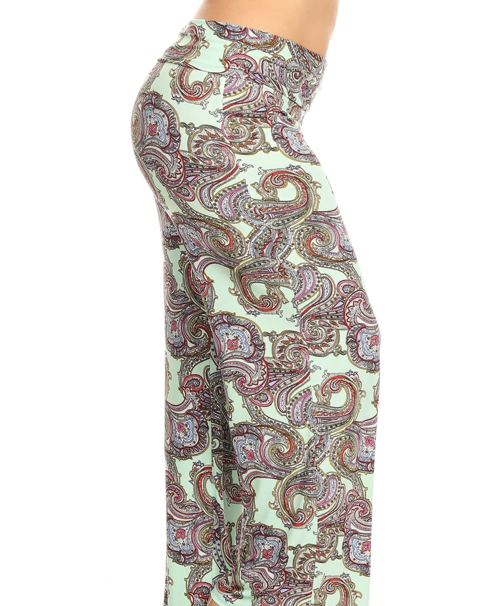 Paisley Printed Palazzo Pants | Mint Paisley