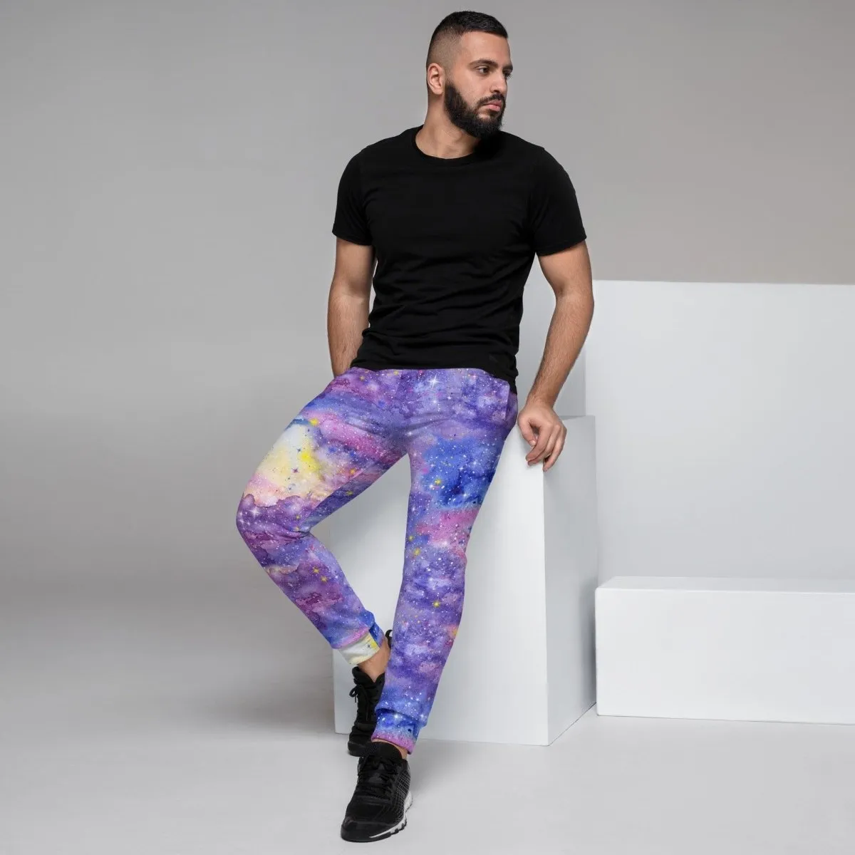 Pink Galaxy Men's Street Joggers