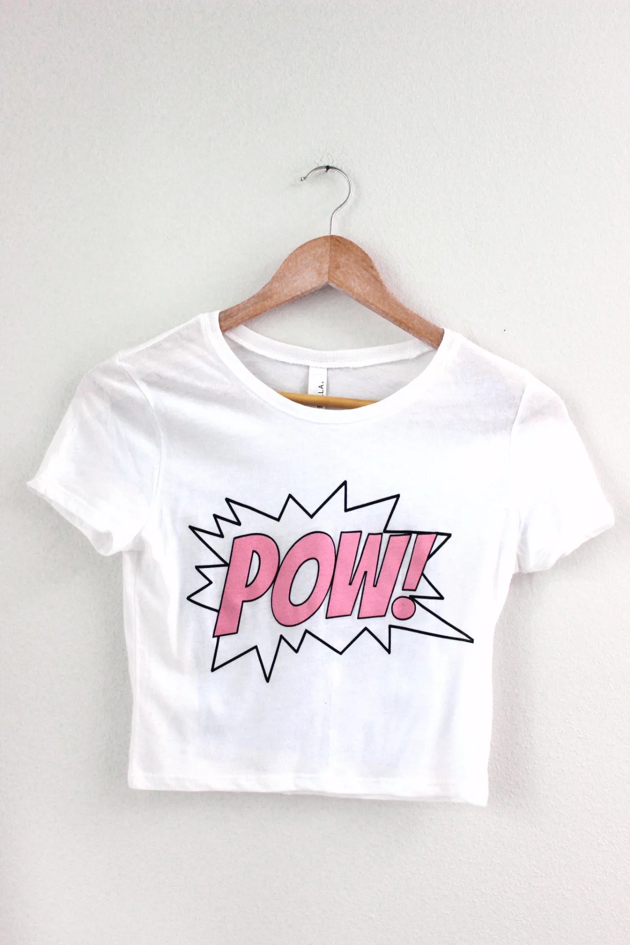 Pink POW Graphic Crop Top