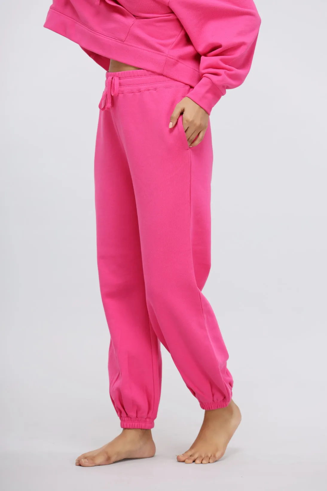 Pink Terry Relaxed Jogger