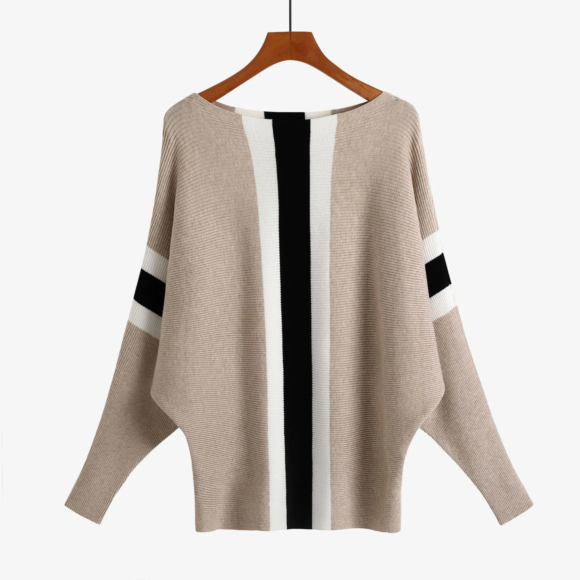 Pre Order:  Boat Neck Knit Loose Sweater