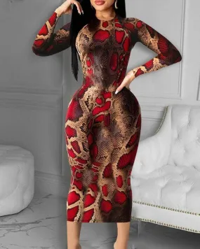 Print Body Con Dress