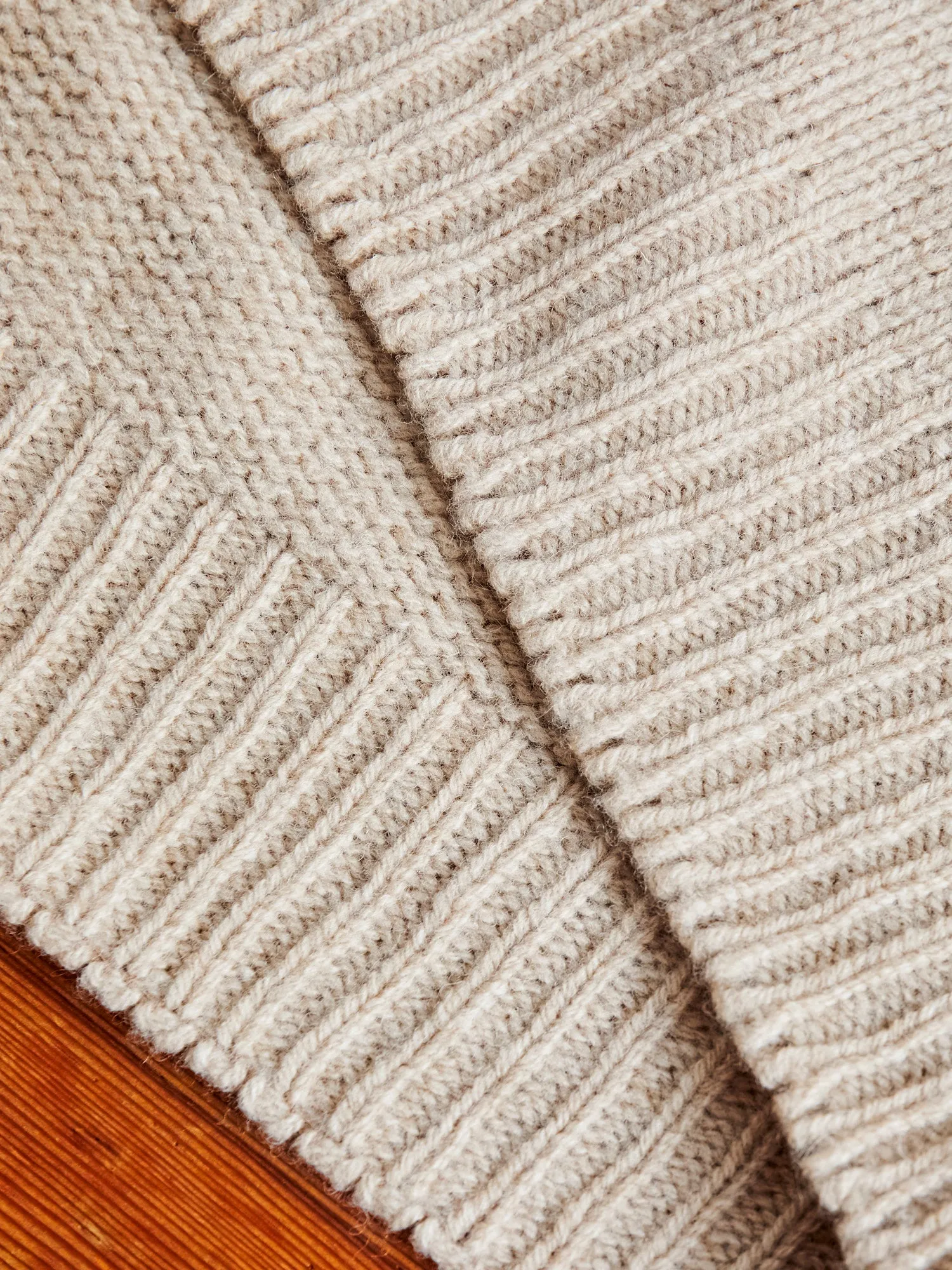 "Fragments Of Light" Knit Sweater in Biscuit