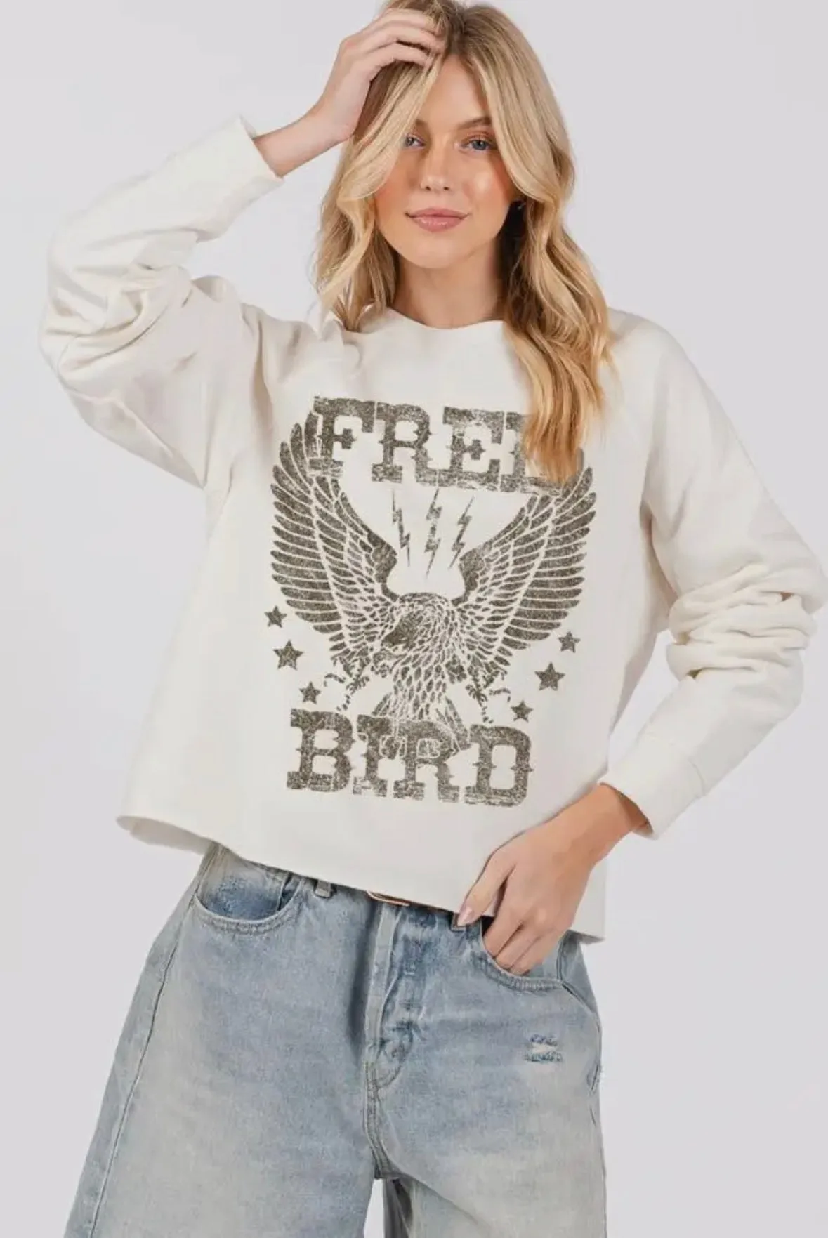 "Free Bird" Cropped Sweatshirt